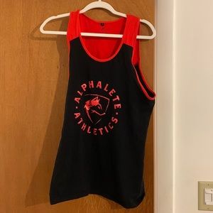 Black and Red Alphalete tank
